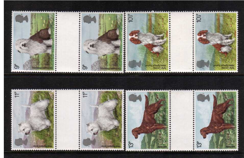 view larger back view image for Dogs set of four in unfolded plain gutter pairs