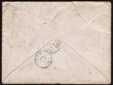 view larger back view of image for 2½d Rosy Mauve from Plate 13 lettered 'H-D' on a small complete but torn envelope cancelled DROGHEDA - Ireland dated SE 29 79 to NEW YORK SG Cat £80