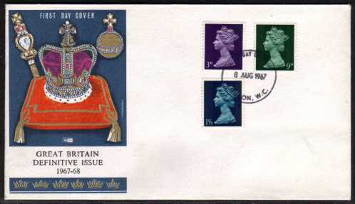 view larger back view image for Machin - 3d 9d 1/6d on PHILART UNADDRESSED illustrated FDC cancelled with a LONDON W.C. FDI.