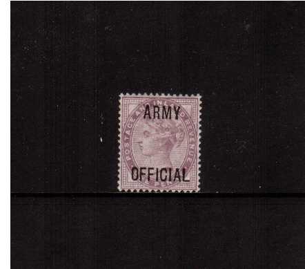 view larger image for SG O43 (1896) - 1d Lilac overprinted 'ARMY OFFICIAL'