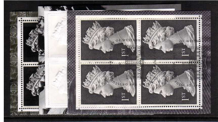 view larger image for SG 2077-2079 (1999) - The Machin 'Large Head' 1st Class singles complete set of three in superb fine used (ex FDC's) blocks of four. SG Cat £27.00 as singles. Actually a scarce set anyway!
