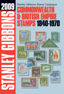 view larger image for PART ONE (2009) - COMMONWEALTH & BRITISH EMPIRE STAMPS - 1840-1970 published by Stanley Gibbons. A complete listing of stamps issued from 1840 - 1970 including reference
to shades, watermarks and perforations mostly illustrated in colour.  2009 edition published August 2008 - 620 Printed Pages - Hardbound