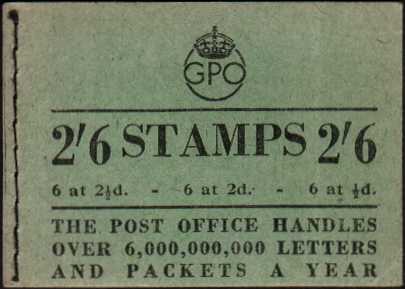 British Stamps George 6th Booklets Item: view larger image for SG BD18-37 (1943) - 2/6d Booklet<br/>
Dated September 1946