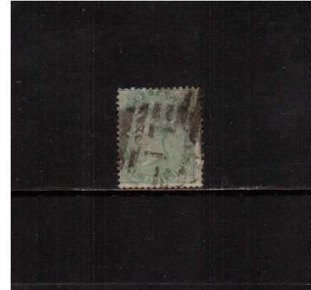 view larger image for SG 73 (1856) - 1/- Pale Green. A ggod sound used stamp centered to the left. SG Cat £350 
<br/><b>X2X</b>