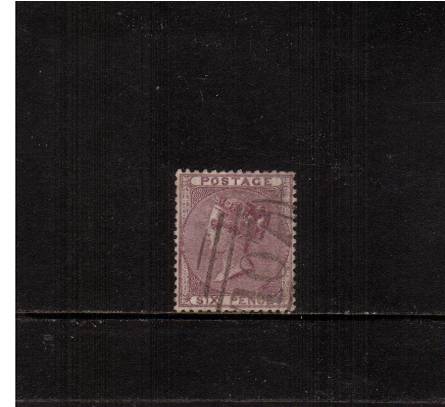 view larger image for SG 68 (1856) - 6d Lilac<br/>
A very fine used perfectly centered stamp<br/>but with vertical crease at right.<br/>SG Cat £120
