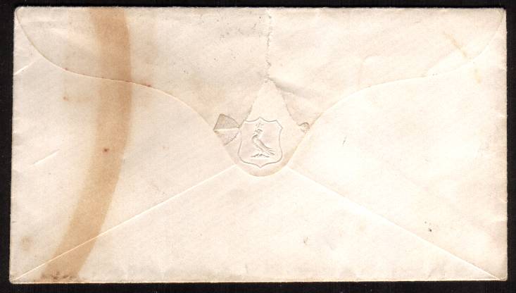 view larger back view of image for 1 Red ''Stars'' - Large Crown - Perf 16 - lettered ''I-H-'' on a small, neat envelope cancelled with an ABINGDON ''sideways duplex'' cancel dated MR 10 53  SG 26 Cat on cover £240<br/><b>XZX</b>