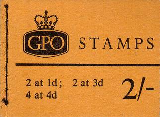 British Stamps QE II Stitched Pre Decimal Booklets Item: view larger image for SG N22p (1965) - 2/- Booklet<br/>
PHOSPHOR - Dated October 1965 
<br/><b>QJK</b>