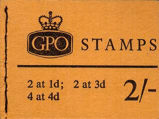 British Stamps QE II Stitched Pre Decimal Booklets Item: view larger image for SG N26p (1966) - 2/- Booklet<br/>
PHOSPHOR - Dated October 1966
<br/><b>QJK</b>