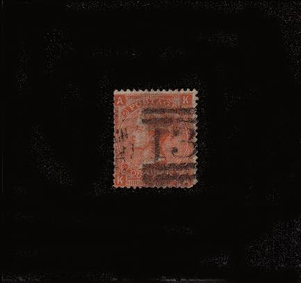 view larger image for SG 95 (1869) - 4d Deep Vermilion<br/>from Plate 11 lettered ''K-A''<br/>
A used sngle with a blunt SE corner.<br/>SG Cat £90 
<br/><b>QEQ</b>
