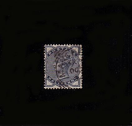 view larger image for SG 187 (1883) - ½d Slate-Blue
<br/>A good fine used stamp cancelled with part CDS in a rich shade
<br/>SG Cat £10
<br/><b>QBQ</b>