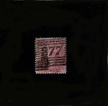 view larger image for SG 62 (1855) - 4d Carmine - Highly Glazed - Small Garter watermark
<br/>A good used stamp with unusually no faults and full perforations. Cancelled with a Scottish ''277'' for PAISLEY.<br/>A rare stamp to find.
<br/>SG Cat £450
<br/><b>QBQ</b>