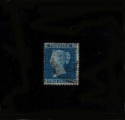 view larger image for SG 34 (1855) - 2d Blue from Plate 5 lettered ''S-C''<br/>
Large Crown - Perf 14 <br/>
A good used single
<br/>SG Cat £70<br/><b>QBQ</b>