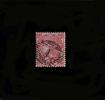 view larger image for SG 76 (1862) - 3d Bright Carmine-Rose lettered ''K-C''<br/>
A good find used stamp with a shortish perf at left.<br/>
SG Cat £350
 <br><b>QBQ</b>