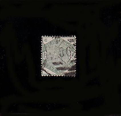 view larger image for SG 196 (1883) - 1/- Dull Green lettered ''I-G''
<br/>A good sound used stamp.
<br/>SG Cat £325
<br><b>QBQ</b>