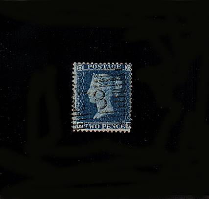 view larger image for SG 34 (1855) - 2d Blue from Plate 5 lettered ''O-F''<br/>
Large Crown - Perf 14<br/>
A good used single<br/>
SG Cat £70
<br><b>QBQ</b>