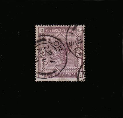 view larger image for SG 179 (1883) - 2/6d Deep Lilac lettered ''D-C''.<br/>
A fine used stamp cancelled with several<br/>double ring cancels cancelled AP 10 01<br/>
SG Cat £225 


<br><b>QBQ</b>
