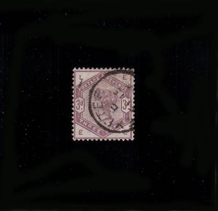 view larger image for SG 191 (1883) - 3d Lilac (Deep Shade) lettered ''E-L''<br/>
cancelled with a light EXETER CDS.<br/>
SG Cat £100+100%=£200
<br><b>QBQ</b>