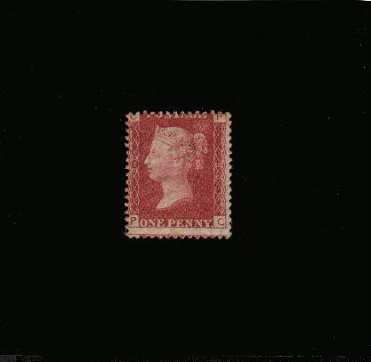 view larger image for SG 43 (1864) - 1d Rose-Red from Plate 90 lettered ''P-C''
<br/>A very lightly mounted mint single
<br/>SG Cat £60
<br><b>QBQ</b>