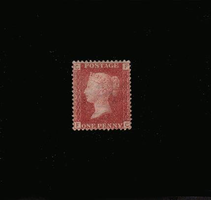 view larger image for SG 43 (1864) - 1d Rose-Red from Plate 93 lettered ''F-C''
<br/>A fine mint single with no gum<br/>but excellent centering and colour.
<br/>SG Cat £70
<br><b>QBQ</b>