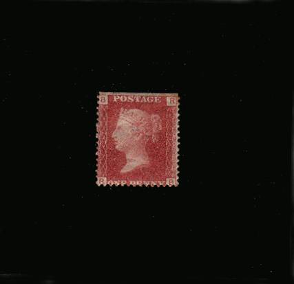 view larger image for SG 43 (1864) - 1d Rose-Red from Plate 97 lettered ''R-B''
<br/>A lightly mounted mint single with a straight edge at top.
<br/>SG Cat £60
<br><b>QEQ</b>