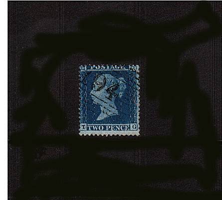 view larger image for SG 35 (1857) - 2d Blue from Plate 6 - Large Crown - Perf 14
Lettered ''T-G''. A very lightly used stamp in a deep rich colour. 

<br/>SG Cat £70
<br><b>QQQ</b>