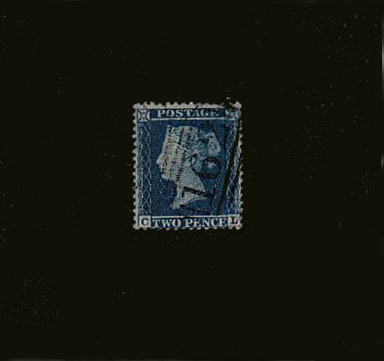 view larger image for SG 34 (1855) - 2d Blue from Plate 6 - Large Crown - Perf 14<br/> 
Lettered ''A-A''. A fine used stamp cancelled with a ''162'' for CARDIFF.
<br/>SG Cat £70
<br><b>QQQ</b>