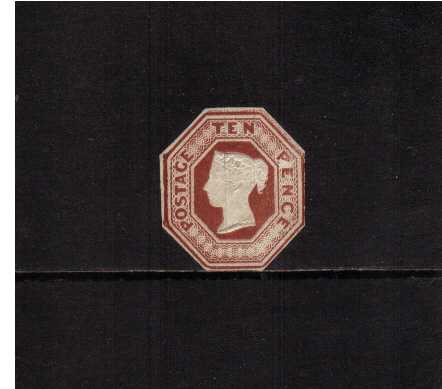 view larger image for SG 57 (1848) - Embossed - 10d Brown.<br/>An unused stamp but cut round. SG Cat for pefect stamp £6000.00