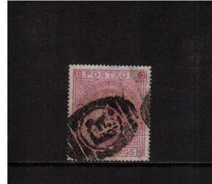 view larger image for SG 126 (1874) - 5/- Rose from Plate 2 lettered 'C-D'<br/>A good sound used stamp with a horizontal paper flaw at right. SG Cat £1500