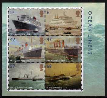 view larger image for SG MS2454 (13 April 2004) - Ocean Liners minisheet