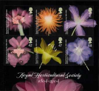 view larger image for SG MS2462 (25 May 2004) - Royal Horticultural Society minisheet