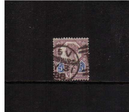 view larger image for SG 207 (1887) - 5d Dull Purple and Blue - Die 1<br/>in good used condition. SG Cat £120