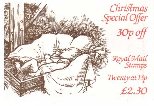 British Stamps Christmas Booklets Item: view larger image for SG FX7 (1984) - £2.30 - containing pane 1267Eu