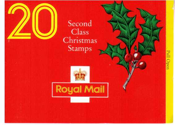 British Stamps Christmas Booklets Item: view larger image for SG LX2 (1991) - £3.60 - Containing pane 1582b