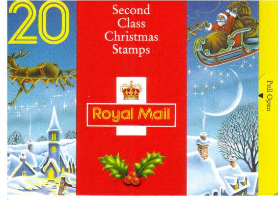 British Stamps Christmas Booklets Item: view larger image for SG LX3 (1992) - £3.60 - Containing pane 1634a