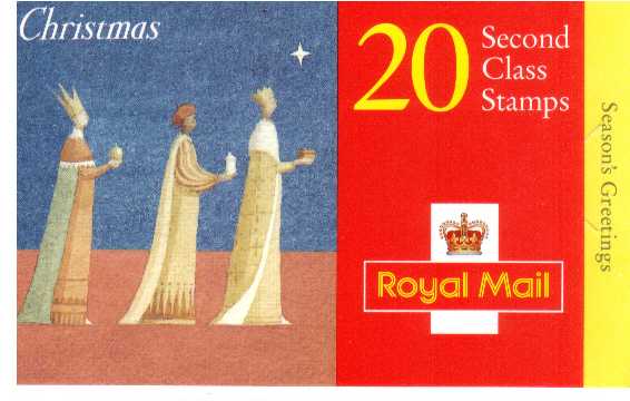 British Stamps Christmas Booklets Item: view larger image for SG LX12 (1996) - £4.00 - Containing twenty 2nd Class (SG1950)