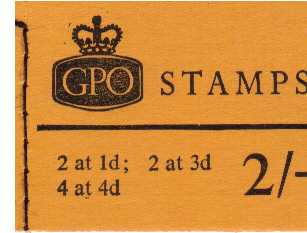 British Stamps QE II Stitched Pre Decimal Booklets Item: view larger image for SG NP28 (1968) - 2/- Booklet<br/>Dated July 1968