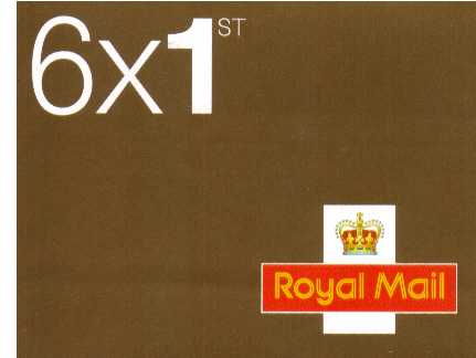 British Stamps Self Adhesive Booklets Item: view larger image for SG MB4 (2002) - 6x1st Class Gold - Walsall - Containing 2295x6