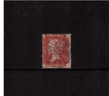 view larger image for SG 43 (1858) - 1d Rose Red from Plate 136 lettered 'F-I' cancelled with a LONDON mis-sort cancel. Scarce.