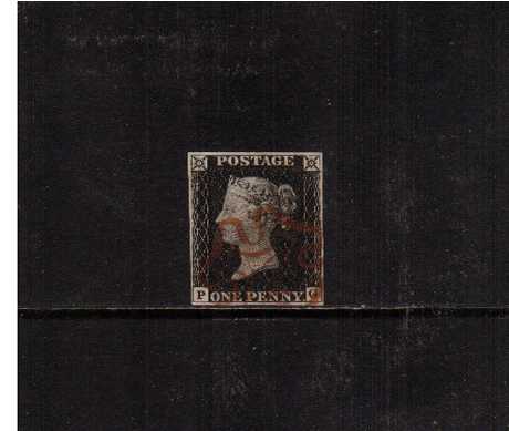 view larger image for SG 2 (1840) - 1d Black from Plate 6 lettered 'P-G'. <br/>A superb fine used four margined stamp cancelled with a BROWN Maltese Cross.
<br/>SG Spec Cat AS 41vi Cat £3000
